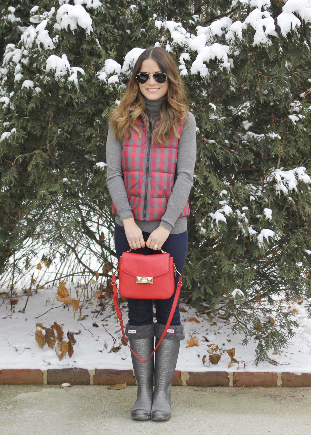 Gap Plaid Puffy Vest