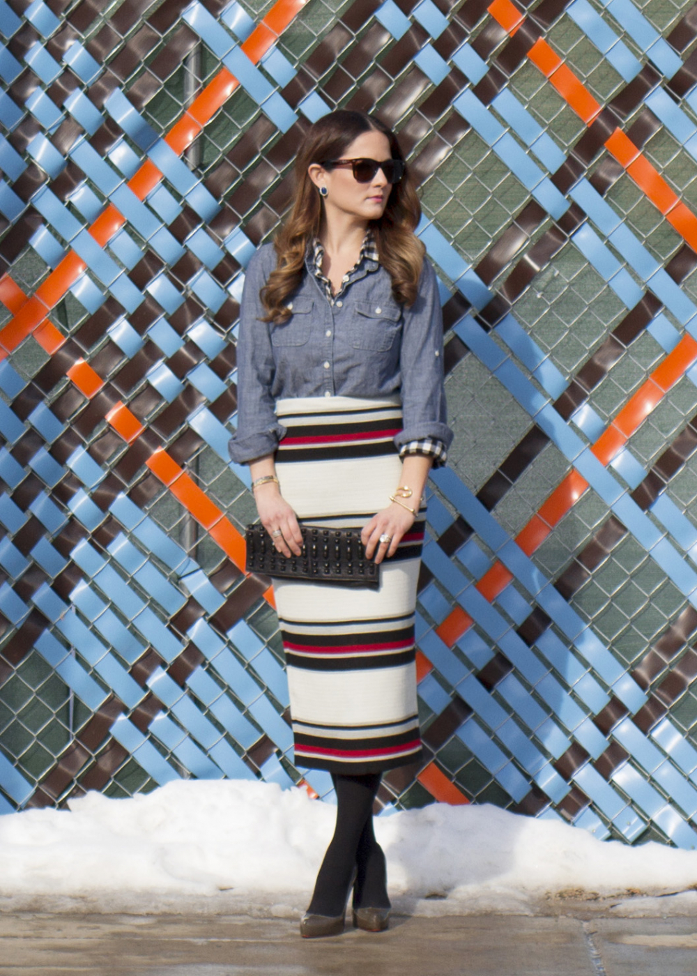 Zara Striped Skirt