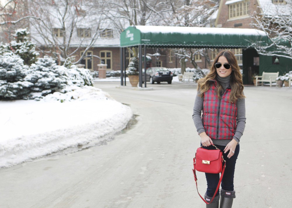 Gap Plaid Puffy Vest