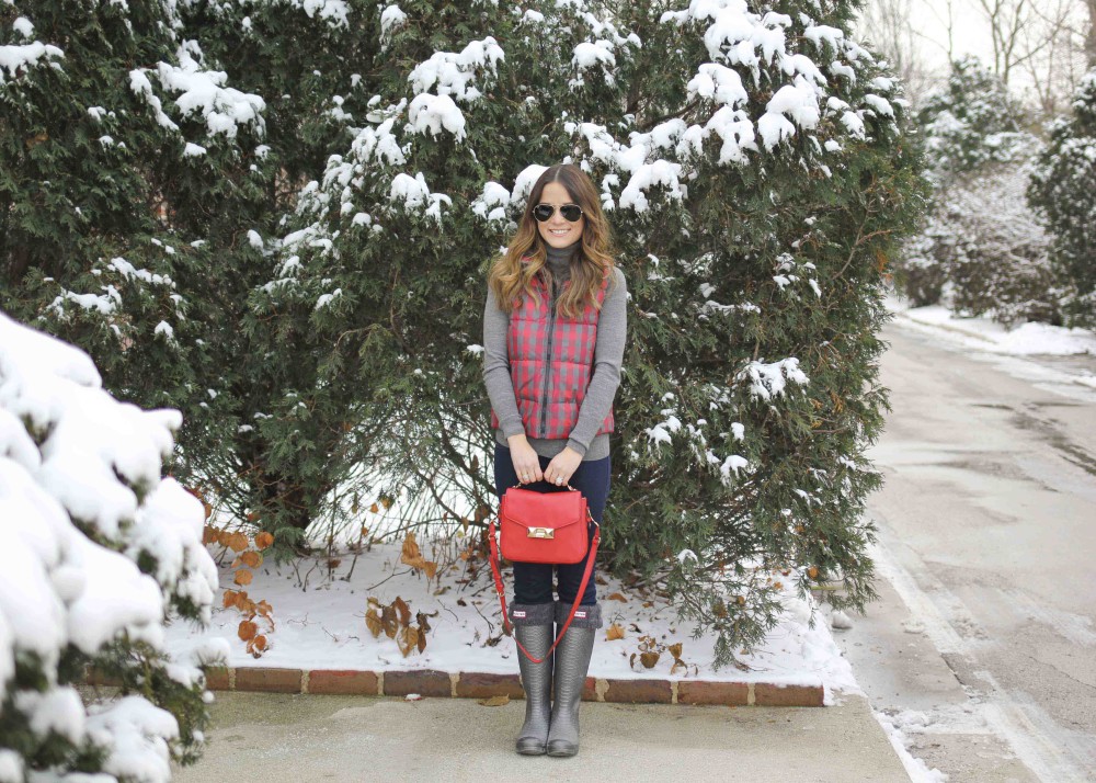 Gap Plaid Puffer Vest