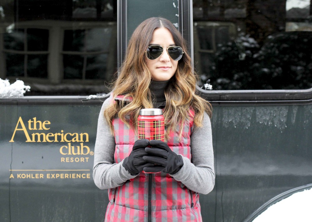 Red Plaid Thermos