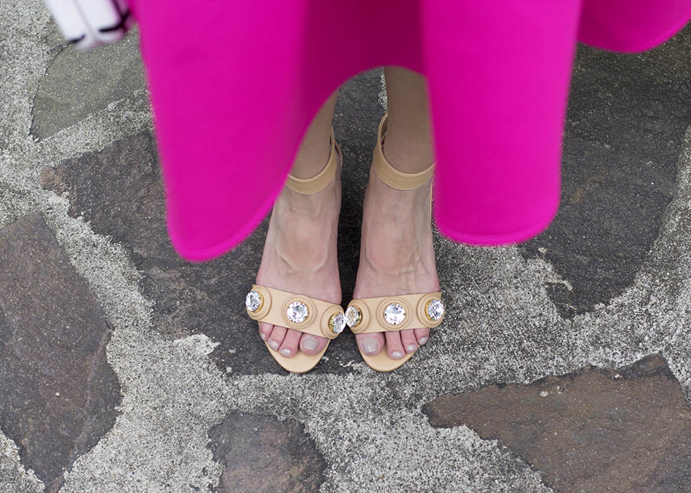 Zara Mid Heeled Jeweled Sandal