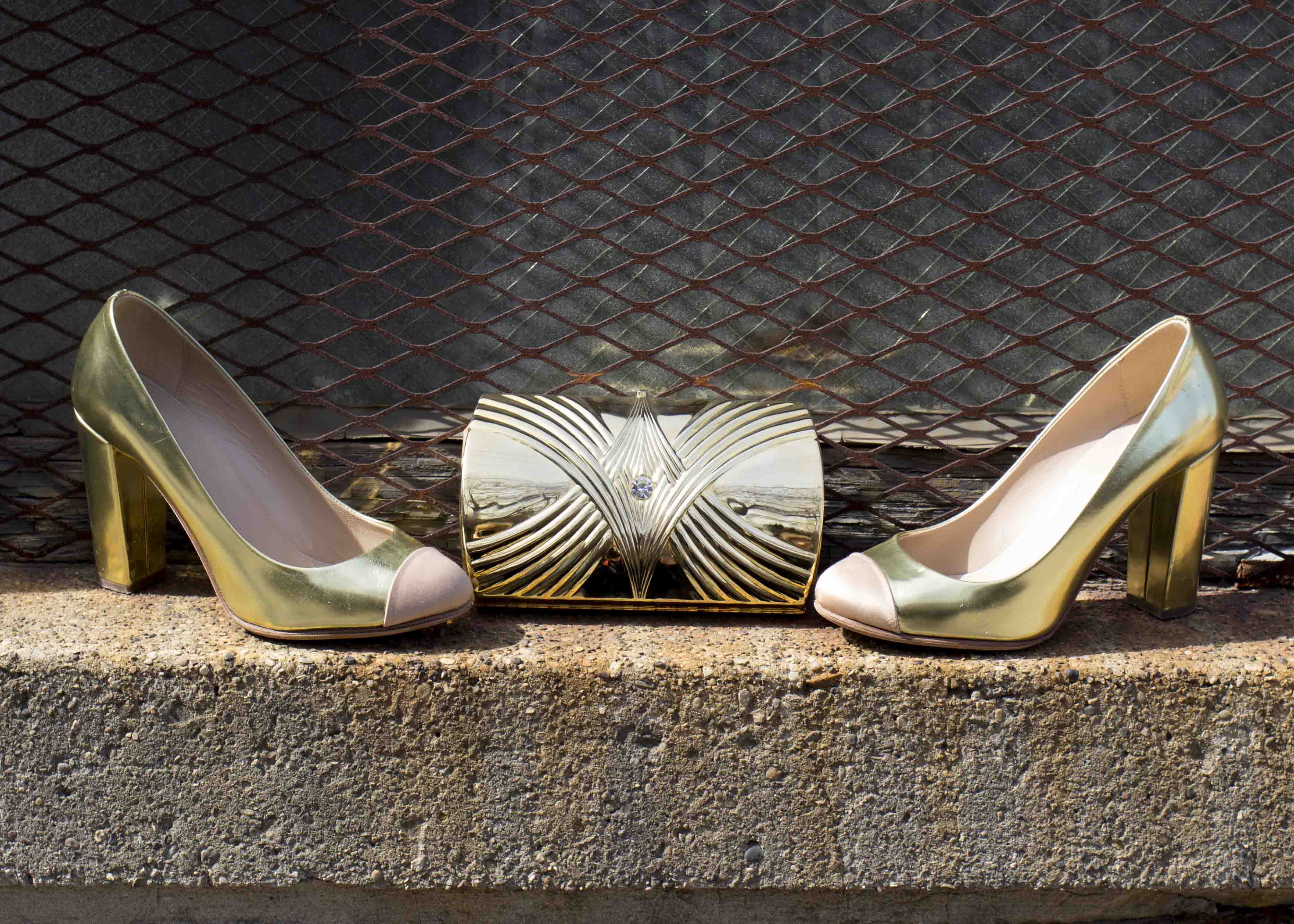 J. Crew Etta gold pumps