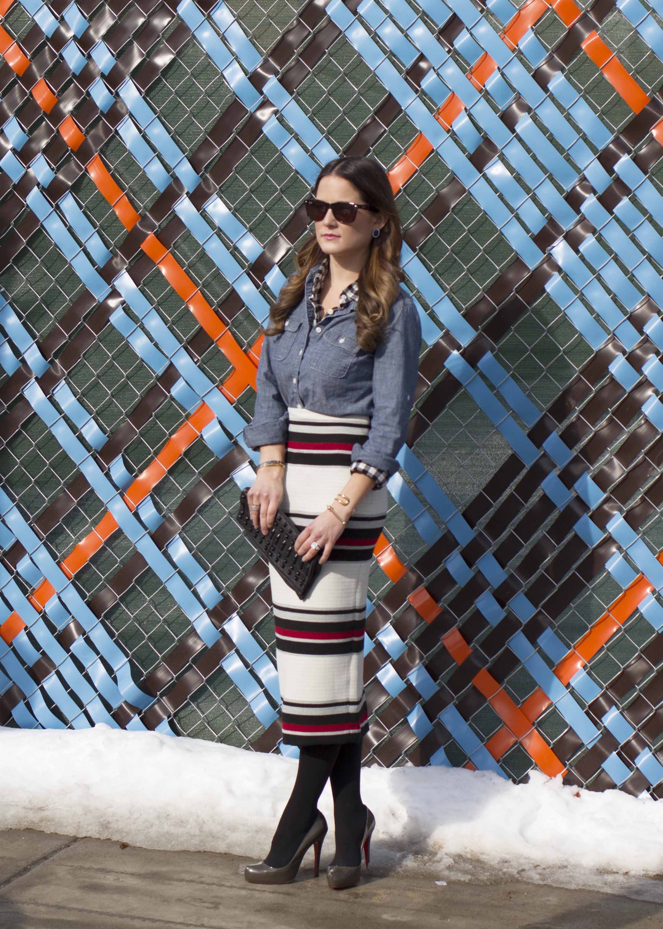 Zara Striped Skirt