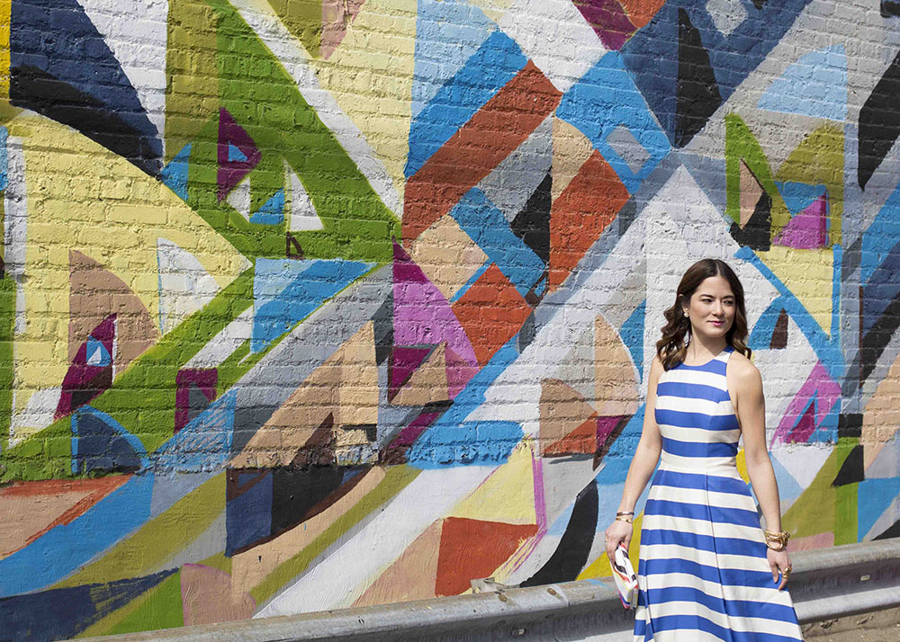 Alice Olivia Striped Gown