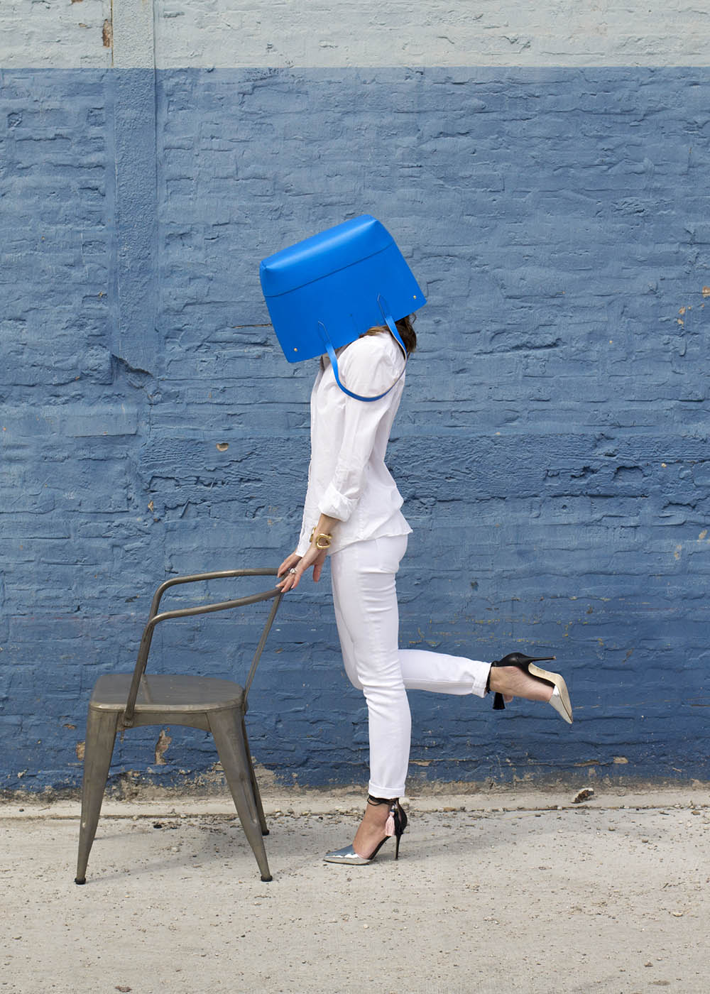 J. Crew New Uptown Tote Blue