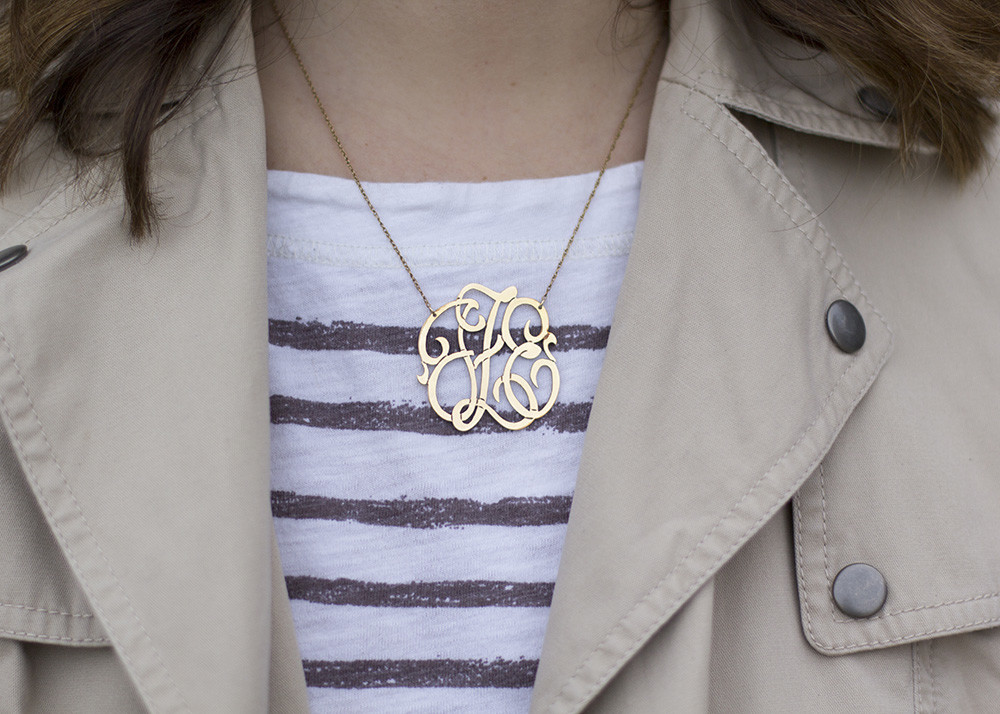 Bauble Bar Monogram Necklace