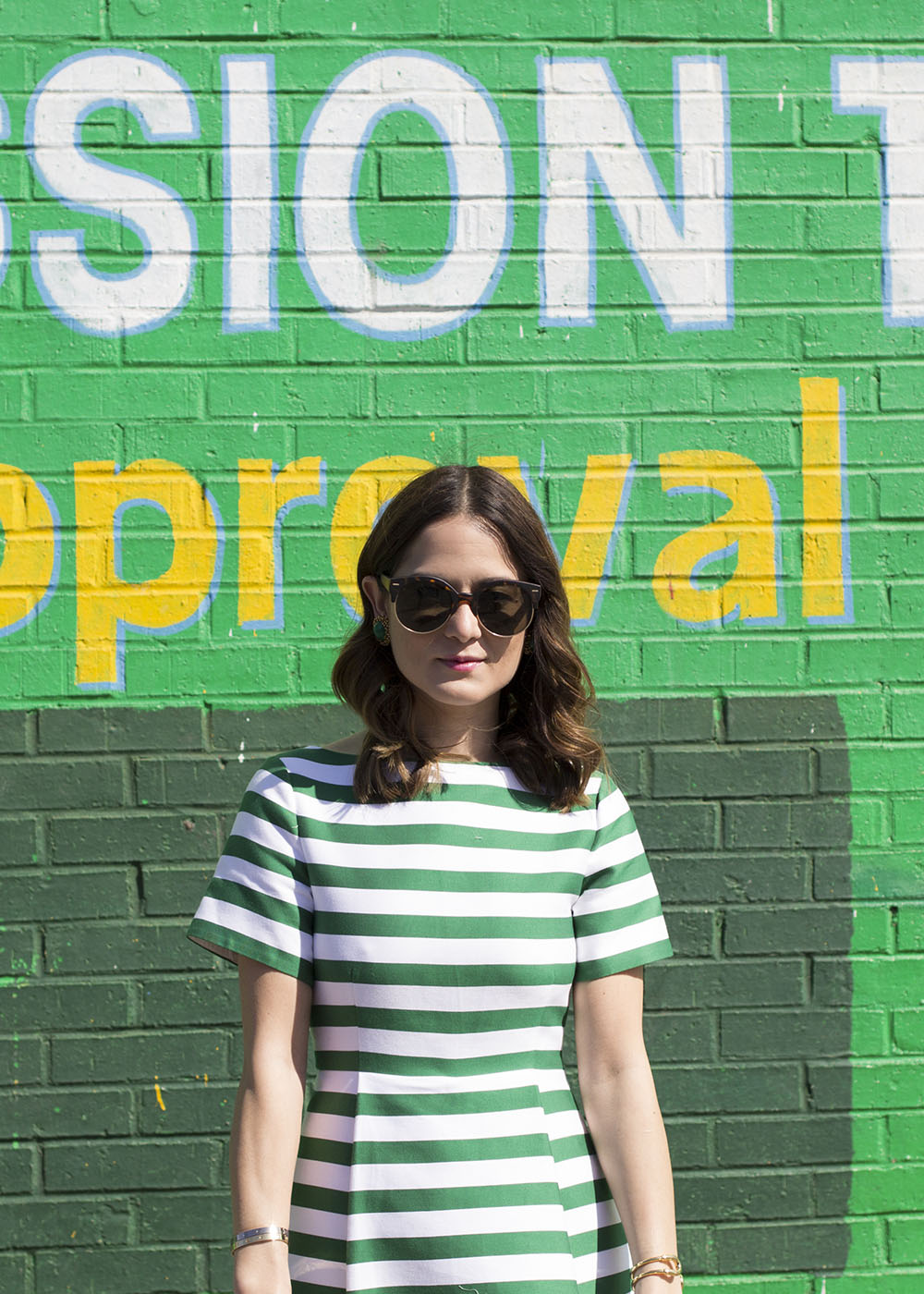 Kate Spade Green Striped Dress