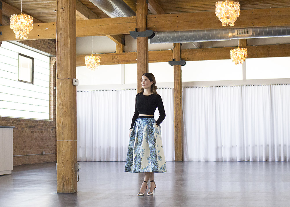 Tibi Sidewalk Floral Skirt