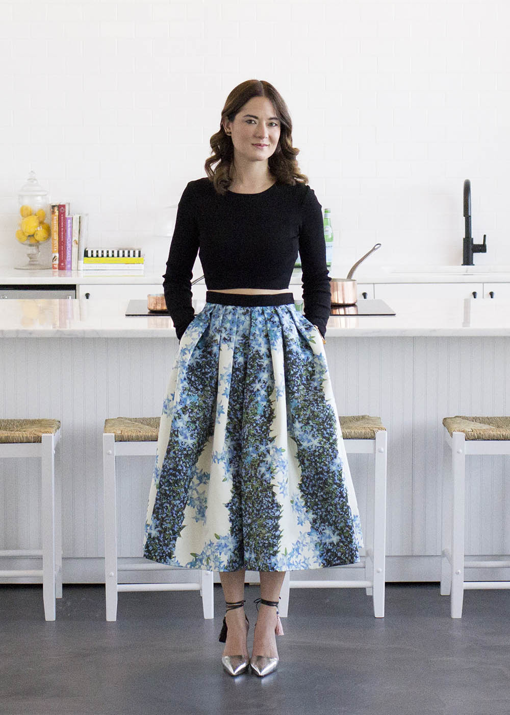 Tibi Sidewalk Floral Skirt