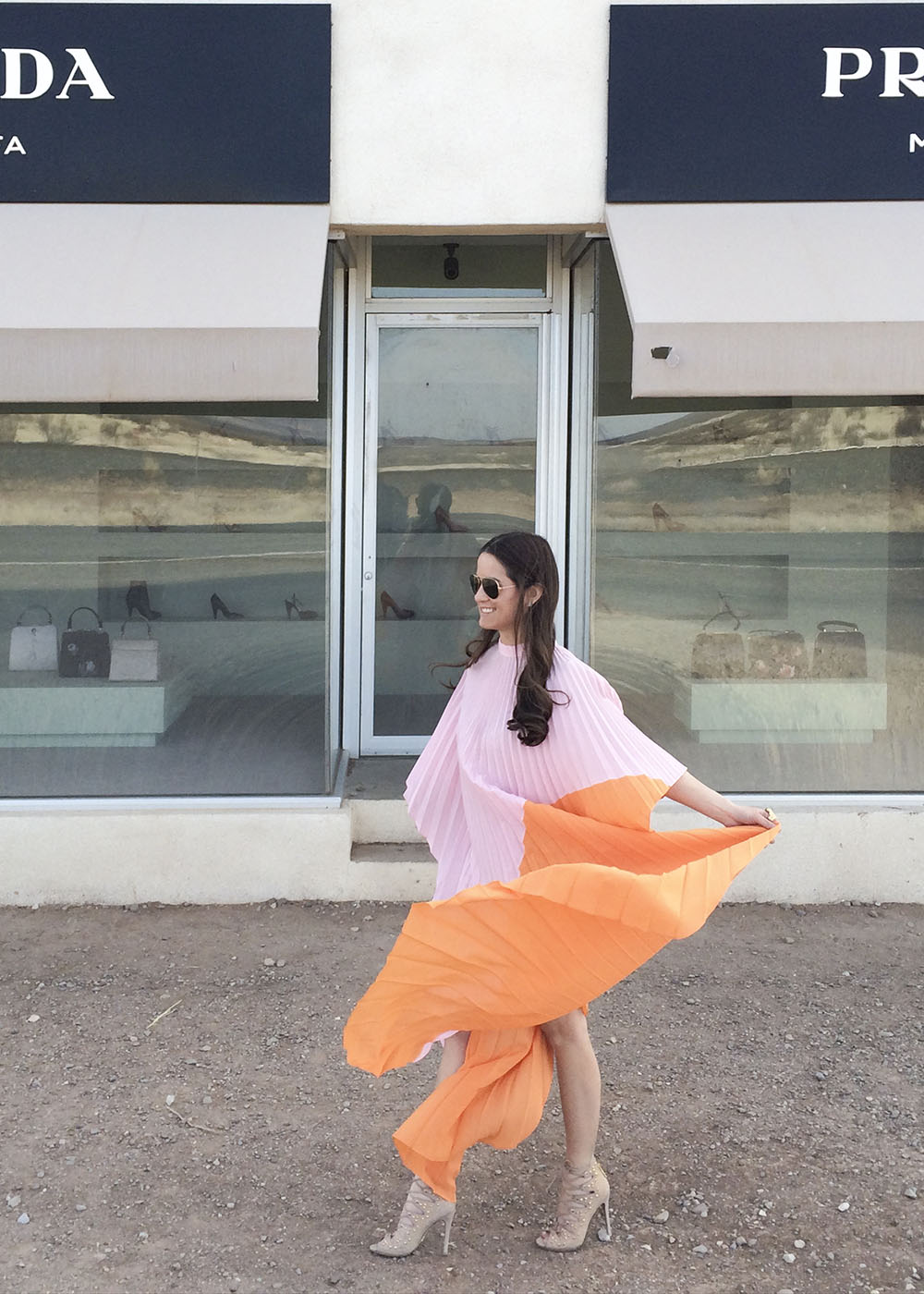 Vintage Pink Orange Kaftan