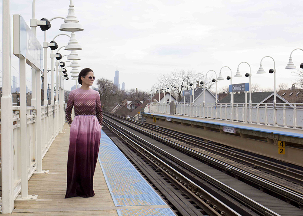 Vintage Purple Ombre Maxi