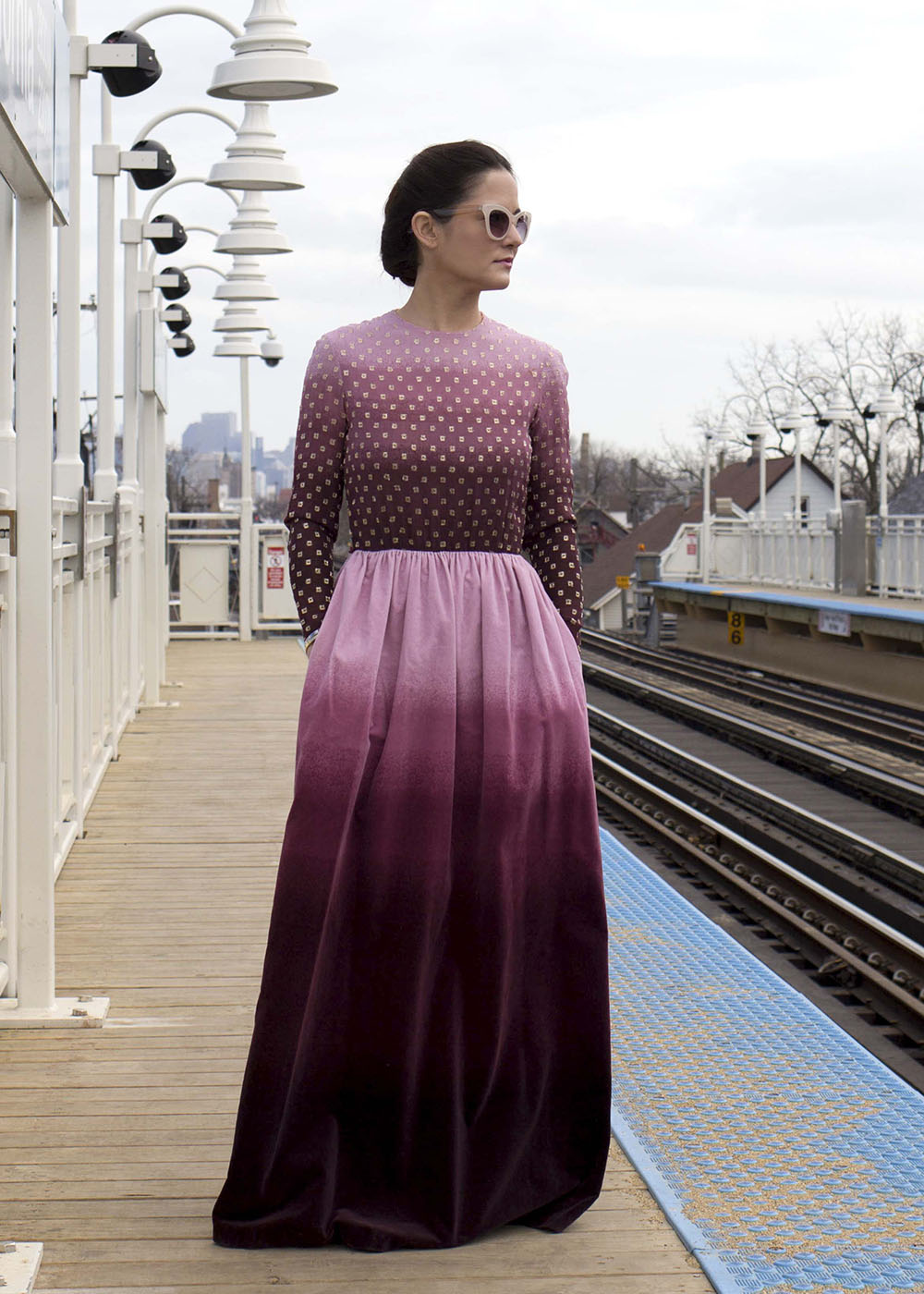 Vintage Purple Ombre Maxi