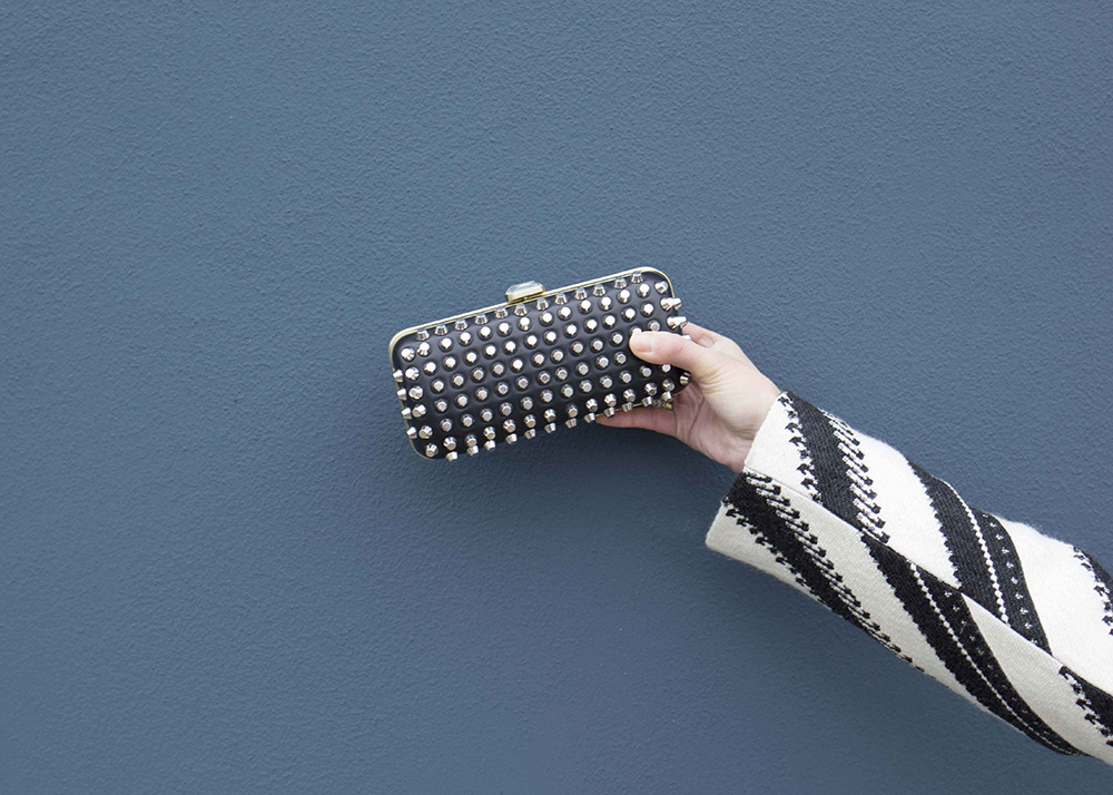 Zara Studded Clutch Minaudiere