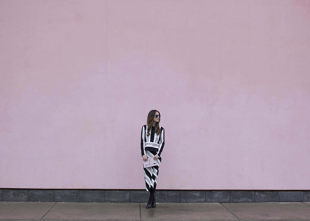 Zara Striped Sarong Black White