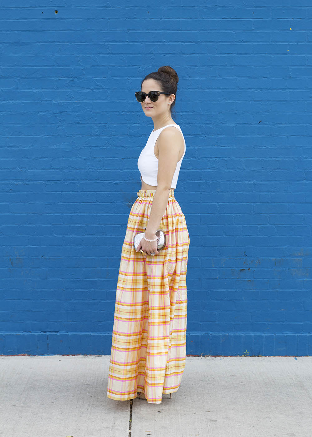 Vintage Plaid Maxi Skirt