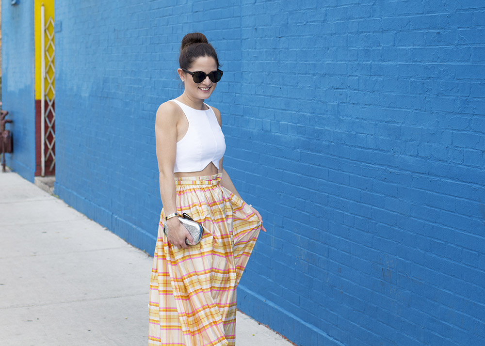 Vintage Plaid Maxi Skirt