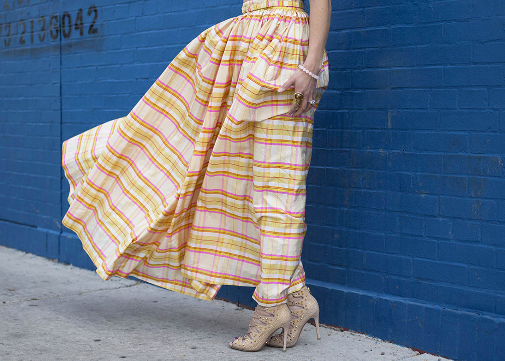 Vintage Plaid Maxi Skirt