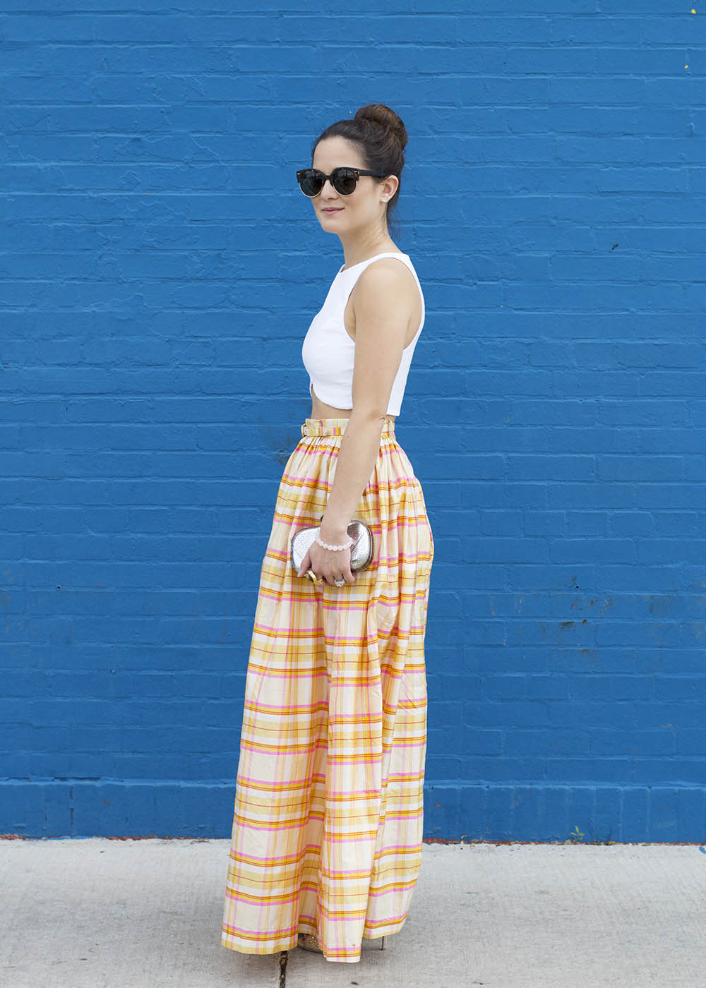 Vintage Plaid Maxi Skirt