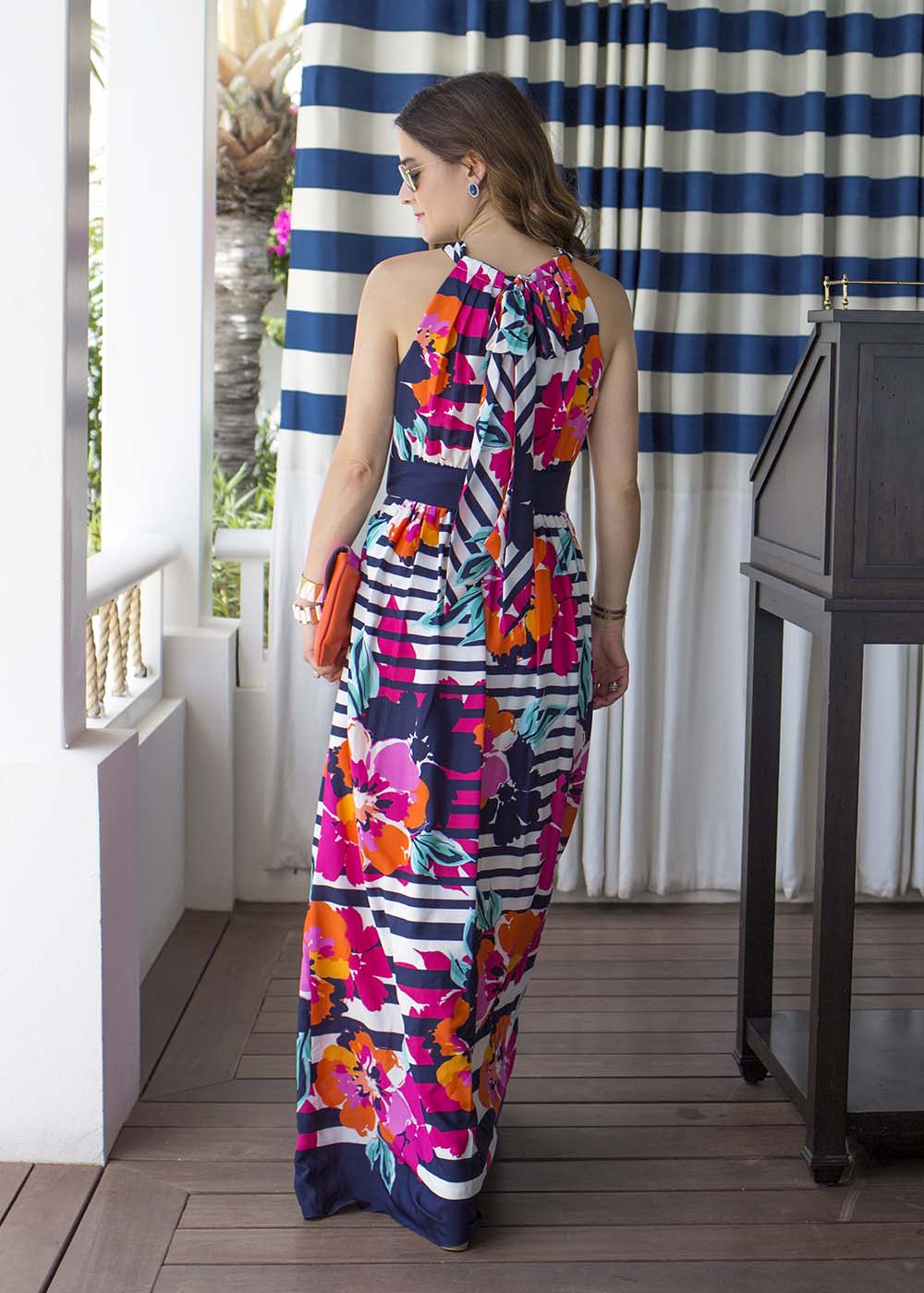 Eliza J Print Halter Maxi Dress