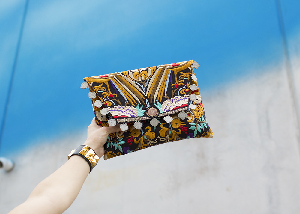 Fair Trade Embroidered Coin Clutch