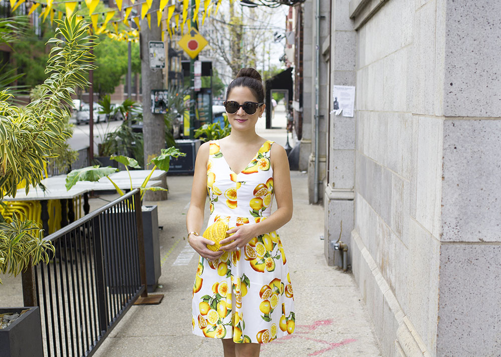 Lemon Print Dress