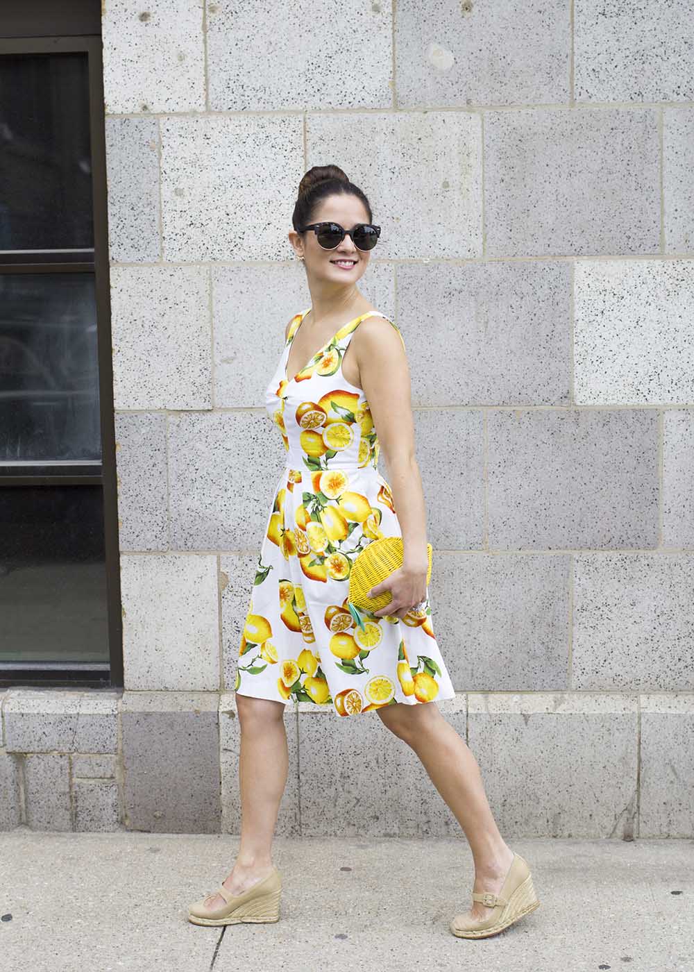 Lemon Print Dress