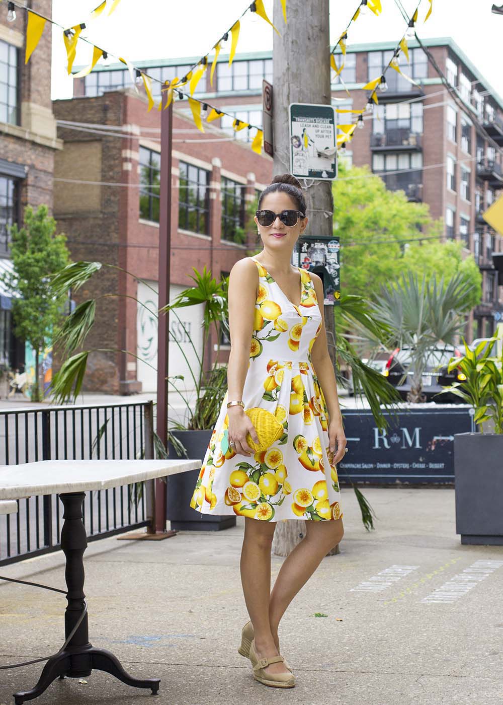 Lemon Print Dress