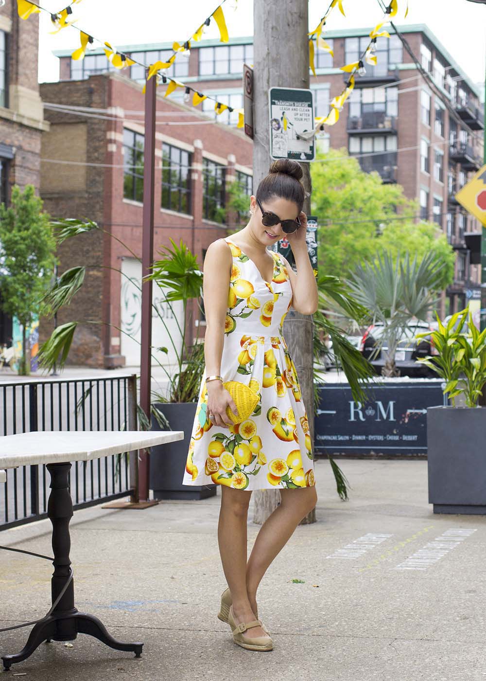 Lemon Print Dress