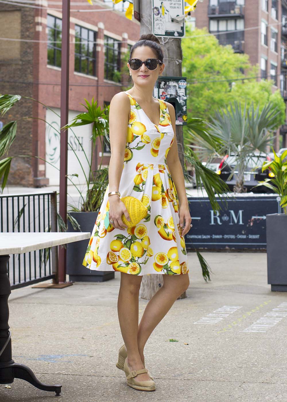 Lemon Print Dress