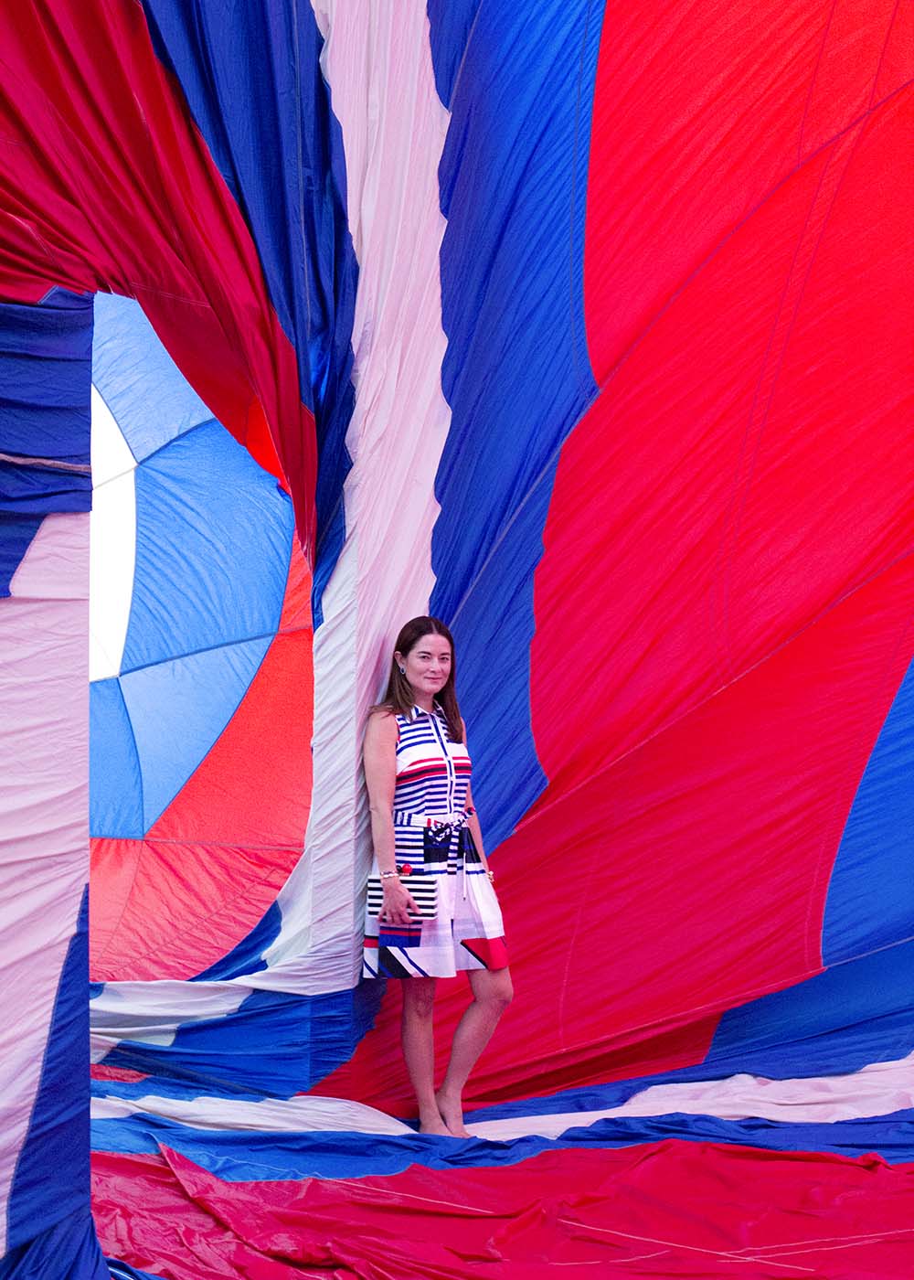 Milly Marina Red White Blue Dress