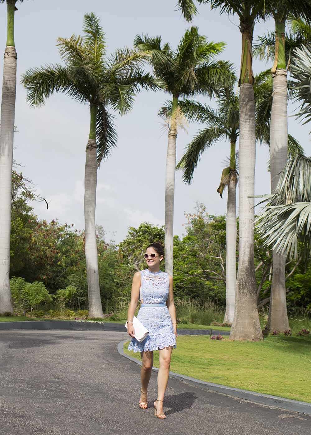 Self Portrait Lace Peplum Mini Dress