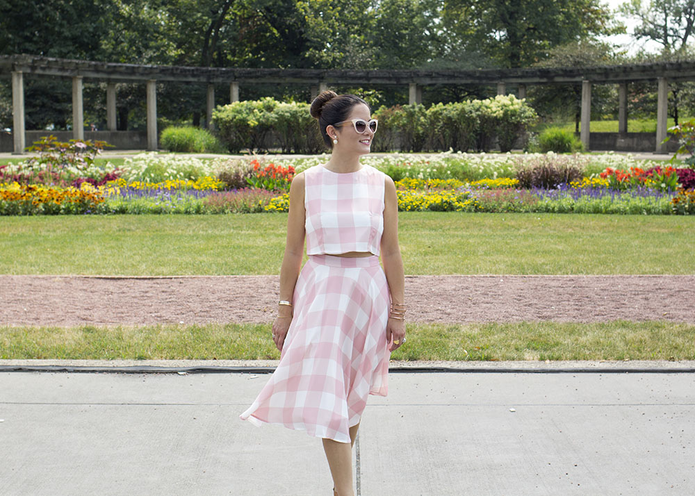 Pink Plaid Skirt