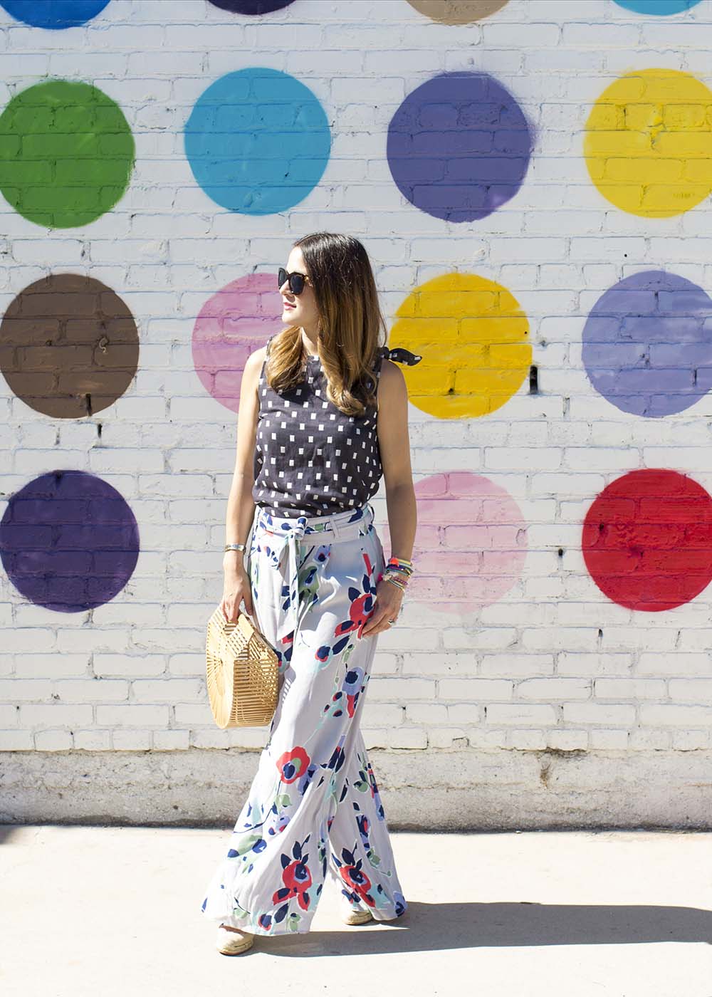 Wide Leg Floral Pants