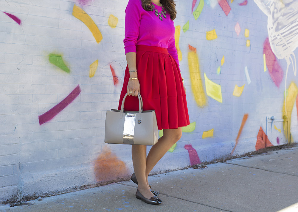 Red Full Skirt