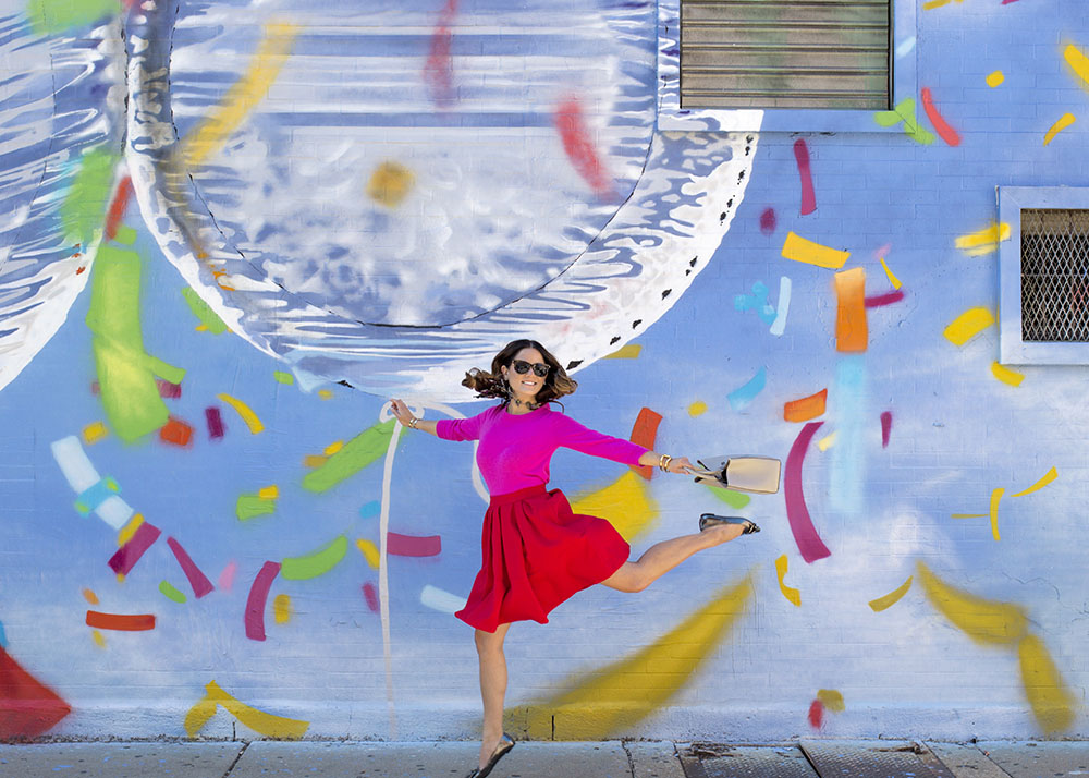 Red Skirt Pink Sweater