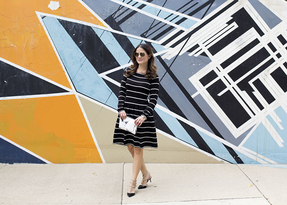 Striped Long Sleeve Dress