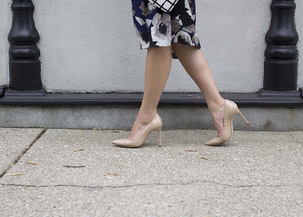 Nude Patent Leather Pumps