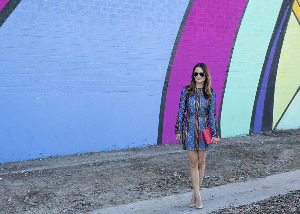 Blue Lace Mini Dress