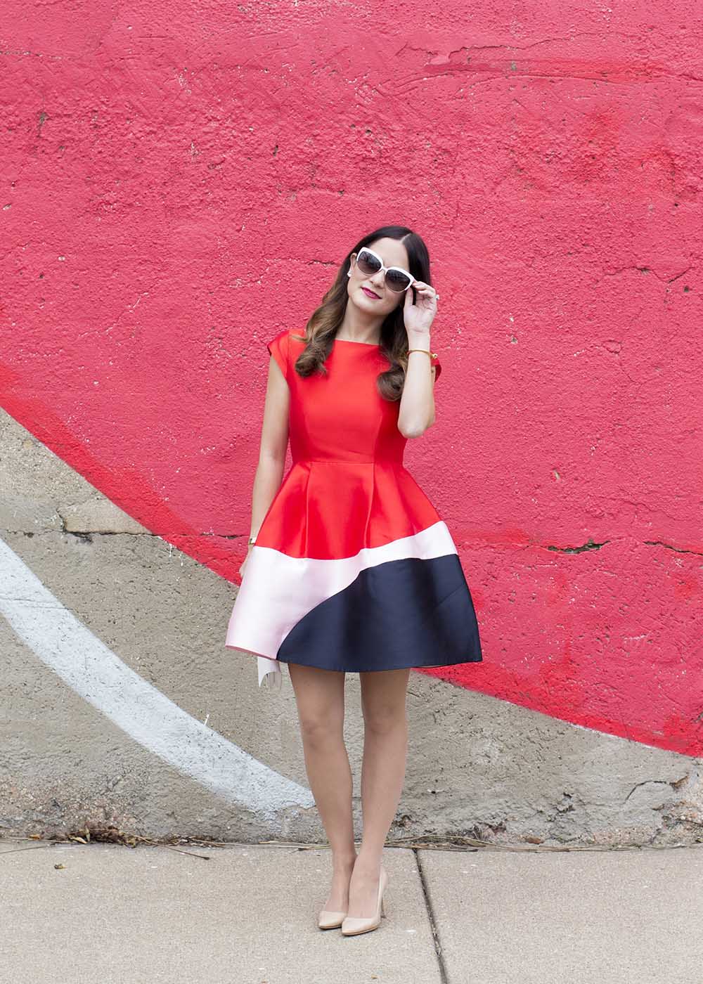 Holiday Color Block Dress