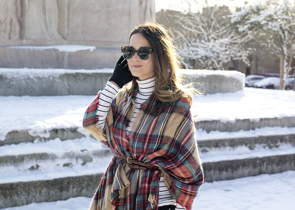 Red Plaid Blanket Scarf