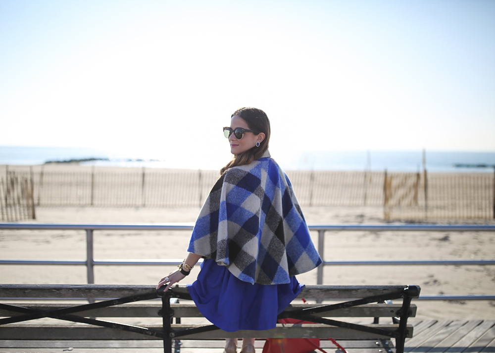 Blue Plaid Cape