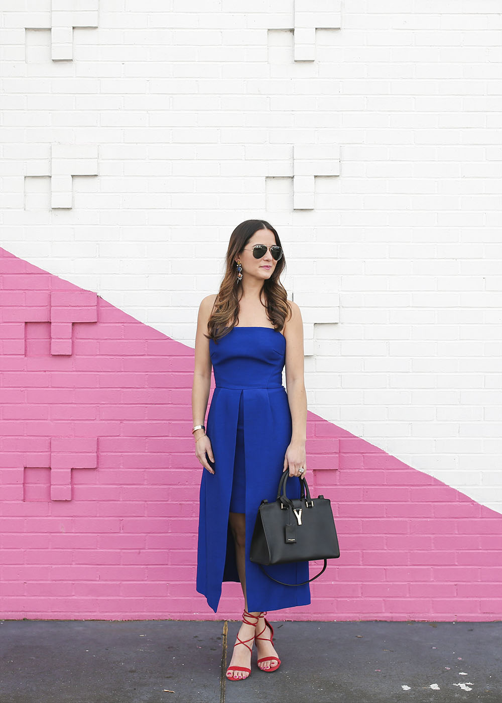 Cobalt Strapless Dress