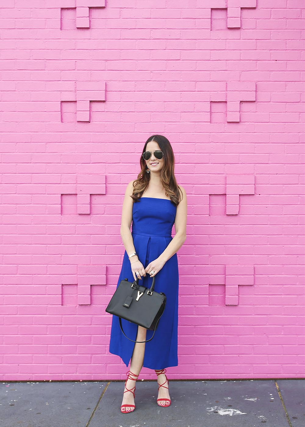 Blue Strapless Dress