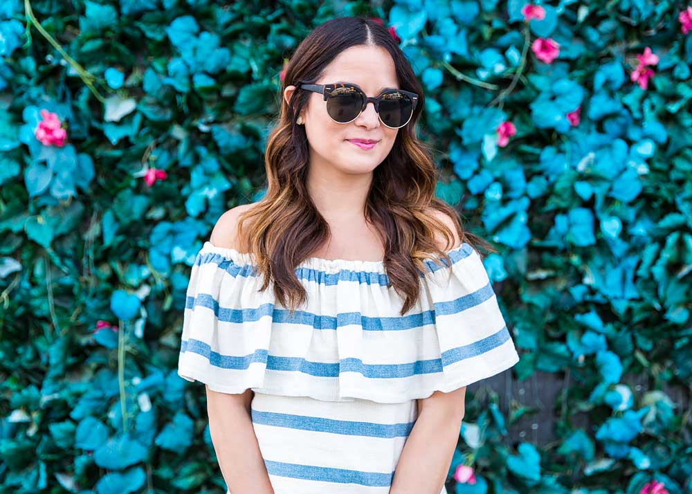 Striped Off Shoulder Top