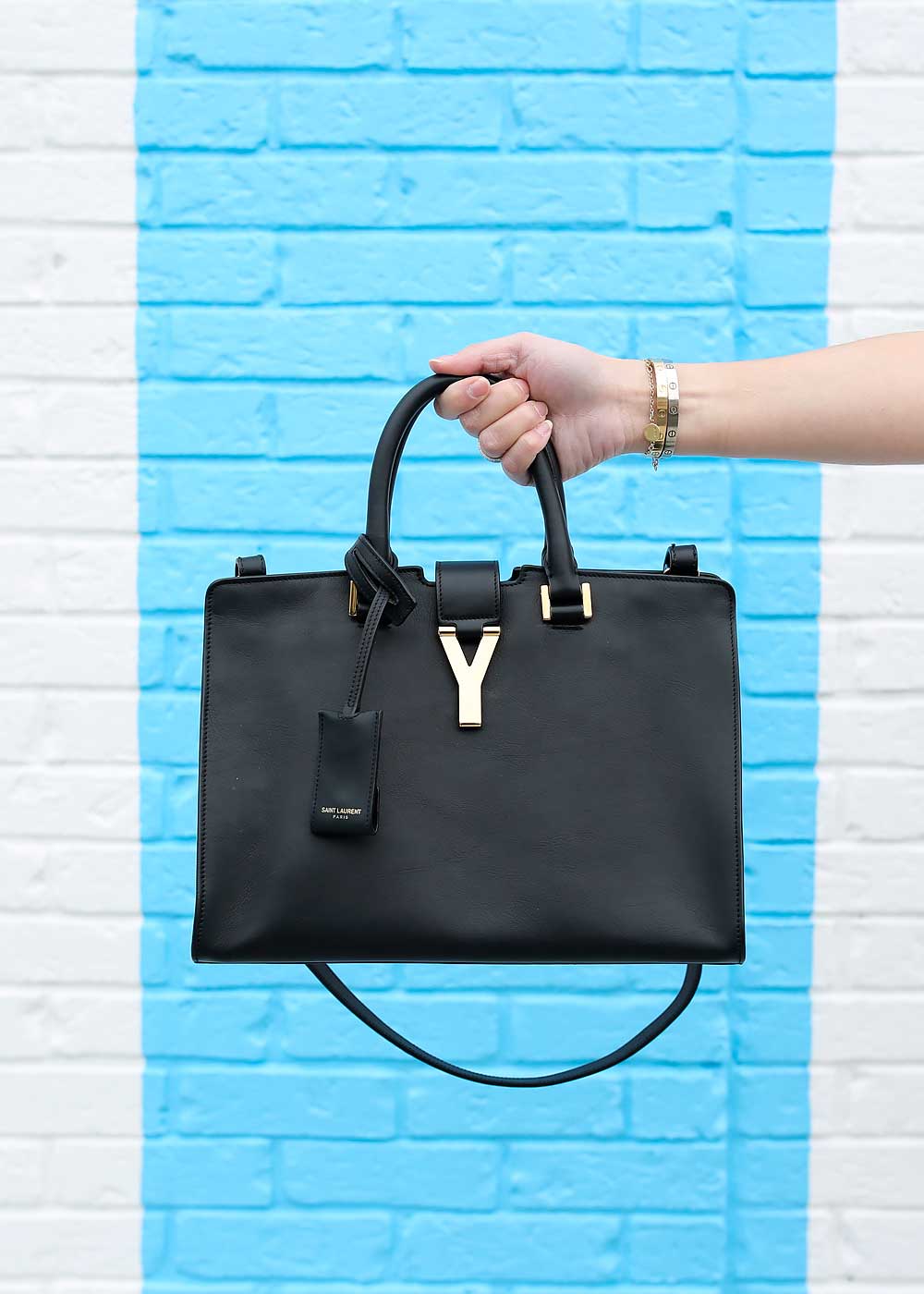 Black Petite Y Ligne Satchel