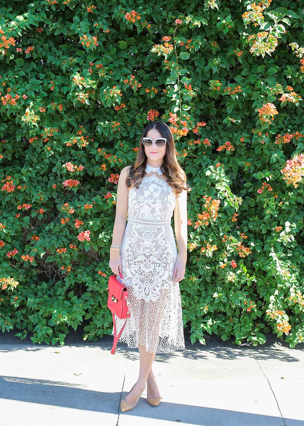 White Lace Tulle Dress