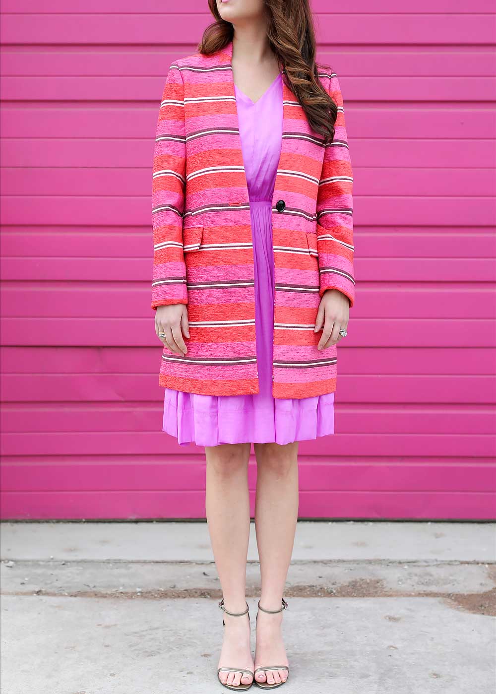 Pink Red Striped Jacket