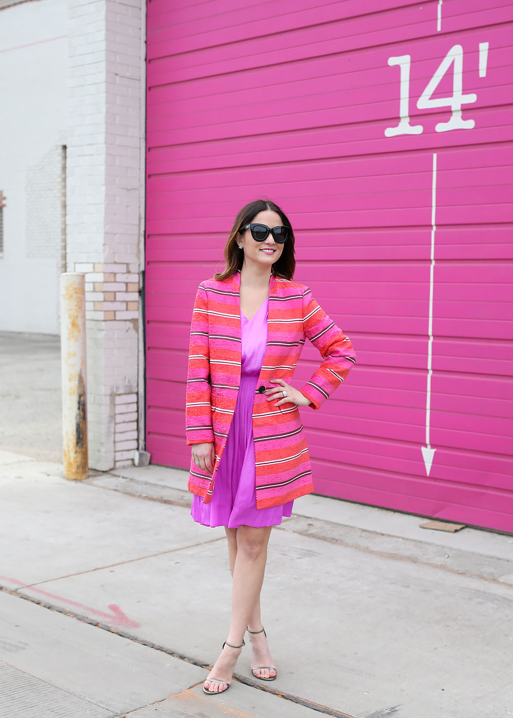 Banana Republic Pink Stripe Coat