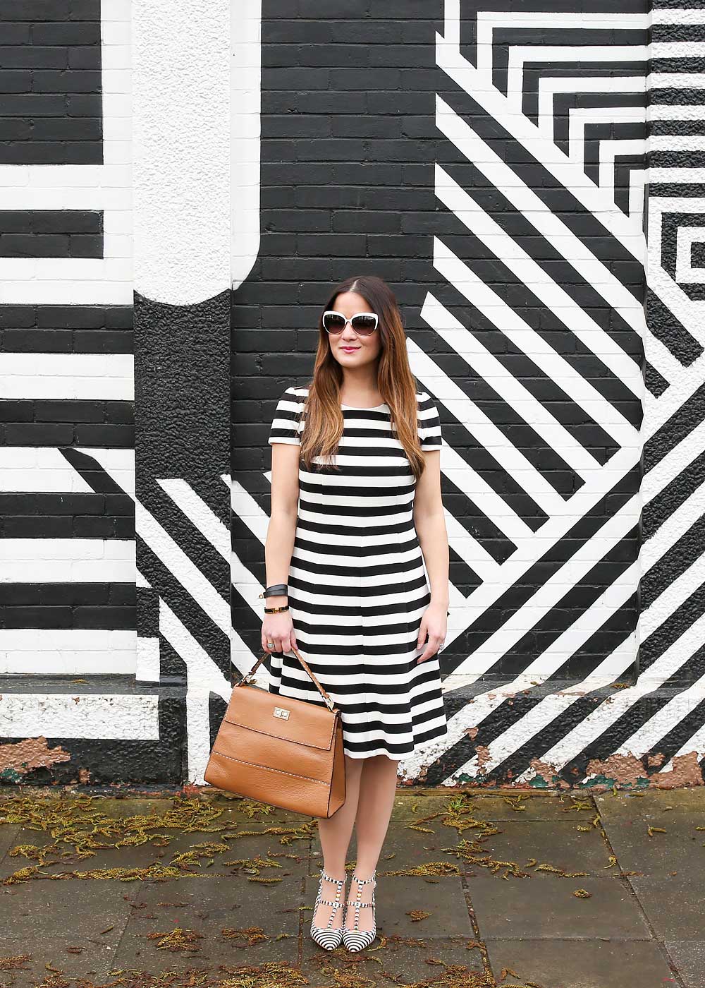 London Striped Mural